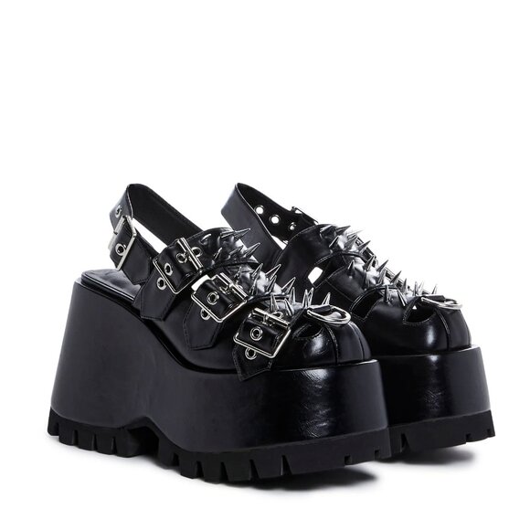 New Dolls Kill Widow Fury Mood Platform Sandals - Picture 5 of 8